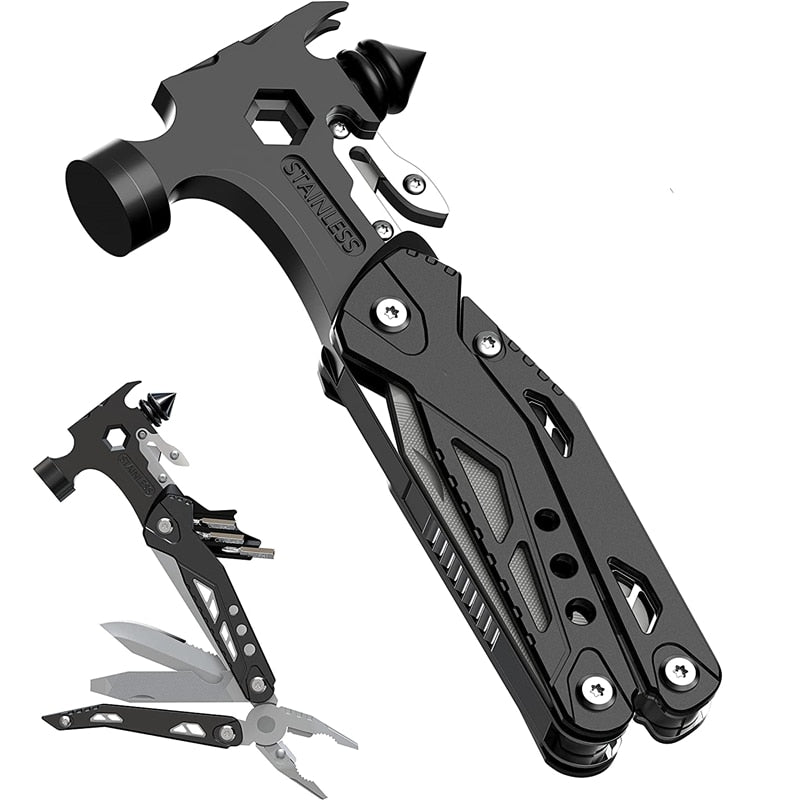 All-Purpose Survival Hammer 16 in 1 Stainless Steel Alloy Material